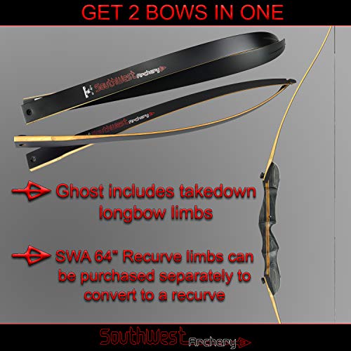 image for Southwest Archery Ghost Takedown Longbow - 64