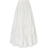SCARLET DARKNESS Womens Boho Maxi Skirt 2026 Renaissance Long Skirt High Waist Ruffle Flowy Skirts