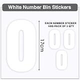 Sara Prints Pack of 3 Plain Bin Numbers 0 Waterproof 17 cm Self Adhesive view 3