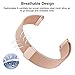 SWEES Milanese Band Compatible Samsung Galaxy Watch 42mm, 20mm Magnetic Stainless Steel Metal Replacement Band for Galaxy Watch 42mm, Gear Sport, Gear S2 Classic Smartwatch Girls Women Men, Rose Gold