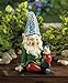 Zingz & Thingz Day & Night Garden Décor Solar Statue Figurine, 4x4x7.25, Cheery Gnome