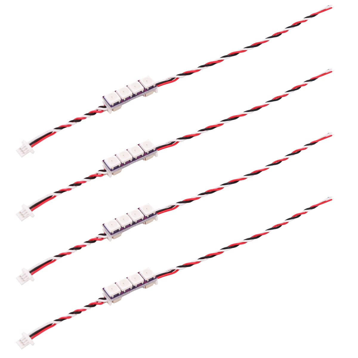 DollaTek 4 PCS SW401 5V Colorful Power LED Strip Light Board for F722S RC Drone FPV Racing