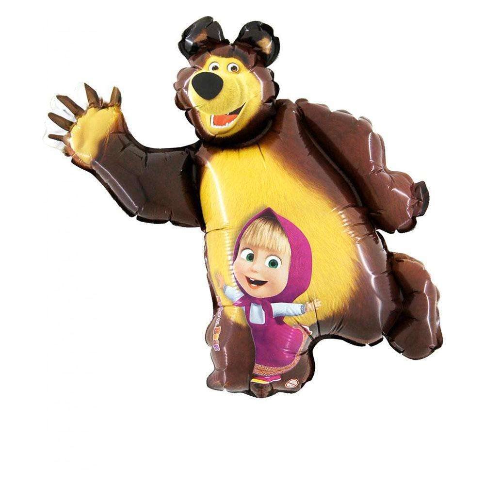 Grabo - Foil Ball Supershape 35-87 cm Masha & Bear Not Packed, Multi-Colour, L164