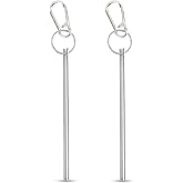 2pcs Half Moon Elevator Door Key for Westinghouse &amp; Schindler Elevators, Metal Emergency Access Key with Keychain, Silver