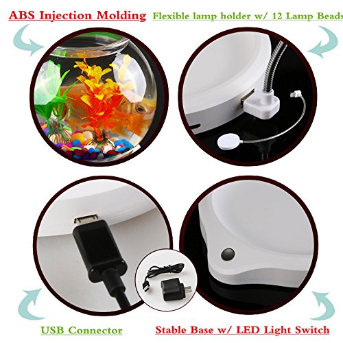 SUNSUN Aquarium Kit Desk Fish Tank Contains 3.5L