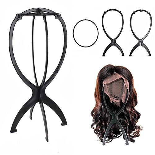 image for RosesAngel Portable Plastic Folding Stable Durable Wig Hair Head Hat C