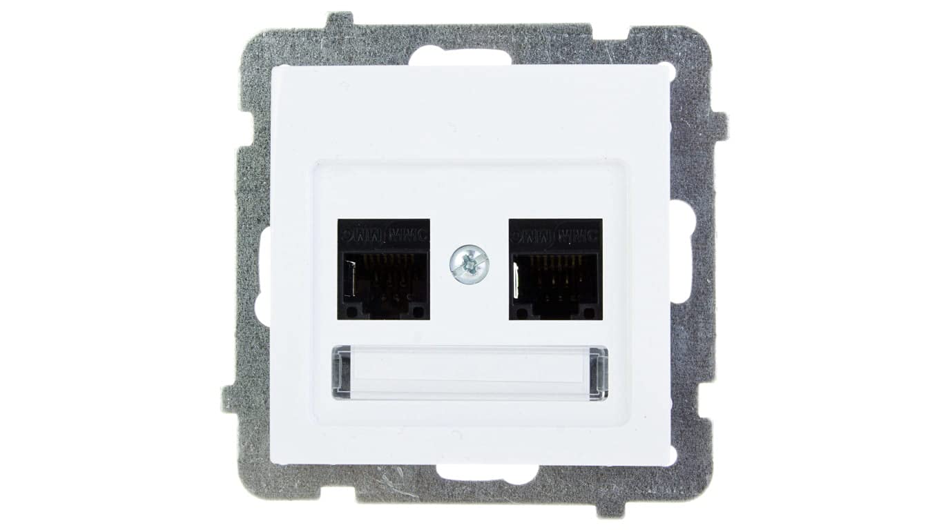 Ospel GPK-2G/K/m/00 Socket White IP20, 71 mm 33 mm 71 mm 65.5 g
