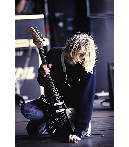Amazon.com: Posterservice Kurt Cobain Guitar Poster: Nirvana