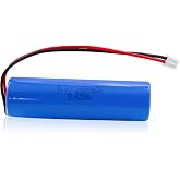 3.7V 2600mAh Rechargeable Li-ion Battery with JST PH2.0 2P Connector | 21mm Diameter 3.7 Volt Rechargeable Battery for Electronics, Toys, LED Lighting, Bluetooth Devices and DIY Projects