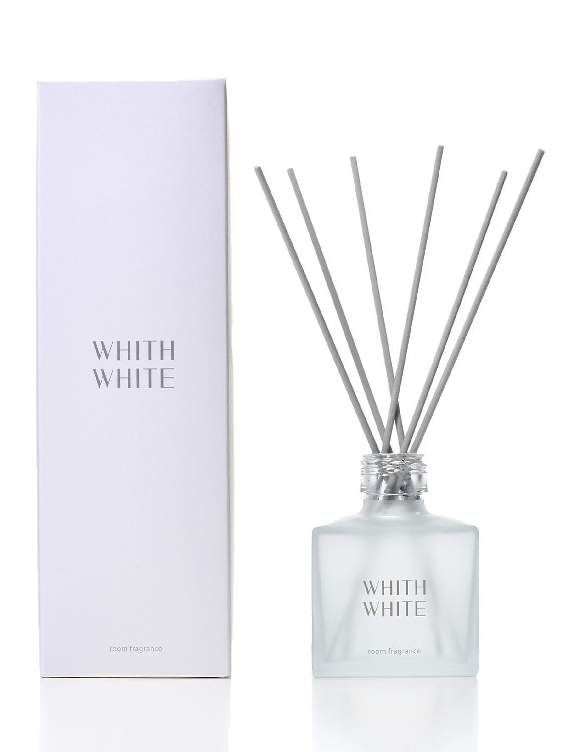 【インテリアに溶け込む】WHITH WHITE(フィス ホワイト) ルームフレグランス ギフト 香りが変化する 爽やか 優しい香り リードディフューザー 芳香剤 スティック付き 200ml 約2.5ヶ月分 サボン (Beautiful in White)商品画像