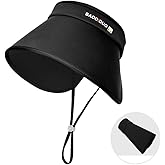 Sun Visor Hats for Women Wide Brim UPF 50+ UV Sun Protection Visor Hats Casual Adjustable Roll up Summer Beach Caps