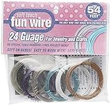 Plastic Coated Fun Wire Value Pack 9 Foot Coils-24 Gauge Translucent 6/Pkg