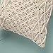 FLBER Macrame Pillow Woven Decorative Throw Pillow,15.8
