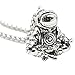 Linisorn Astronaut Pendant Necklace Galaxy Universe Spaceman Meditation Retro Stainless Steel Chain