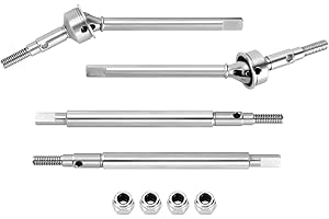 INJORA +2mm Extended Thread Dogbone CVD Front Rear Axle Shafts for 1/18 TRX4M Axles Replacement