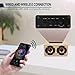 Portable Stereo Speaker, EIVOTOR 10W Wireless Home Speaker with Super Bass - Bamboo Wood HiFi Sound Box Subwoofers with Enhanced Bass Resonator Support TF Card Built-in Mic and Battery