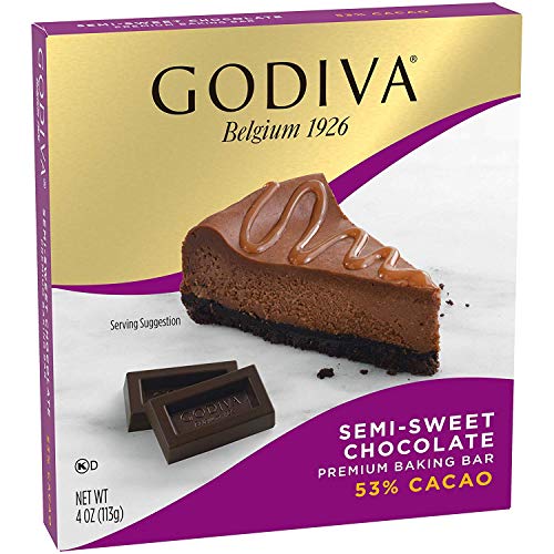Godiva Semi-Sweet Chocolate Premium Baking bar, 4 oz