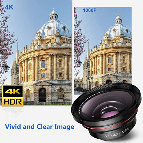 72MM 0.39x AOOE Professional HD Wide Angle Lens (w/Macro Portion) for Camcorder Camera No Distortion