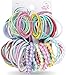Goody 09425 Girls Ouchless Elastics in Fun Colors (2 Pack); Perfect For Girls with Fine Hair, Curly Hair or Senstive Scalps; 60 Pieces per Pack, Total 120 Pieces