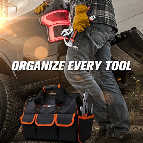 REXBETI 169-Piece Premium Tool Kit with 16 inch Tool Bag, Steel Home Repairing Tool Set, Large Mouth Opening Tool Bag… - Image 3