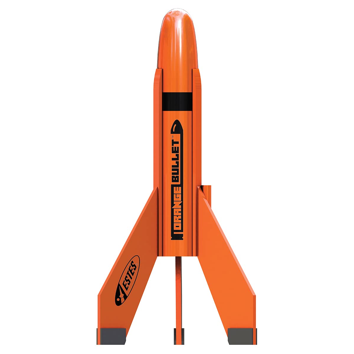 Estes 7295 Orange Bullet Rocket-Building Kit, Intermediate Flying-Rocket-Model Kit for Ages 10+