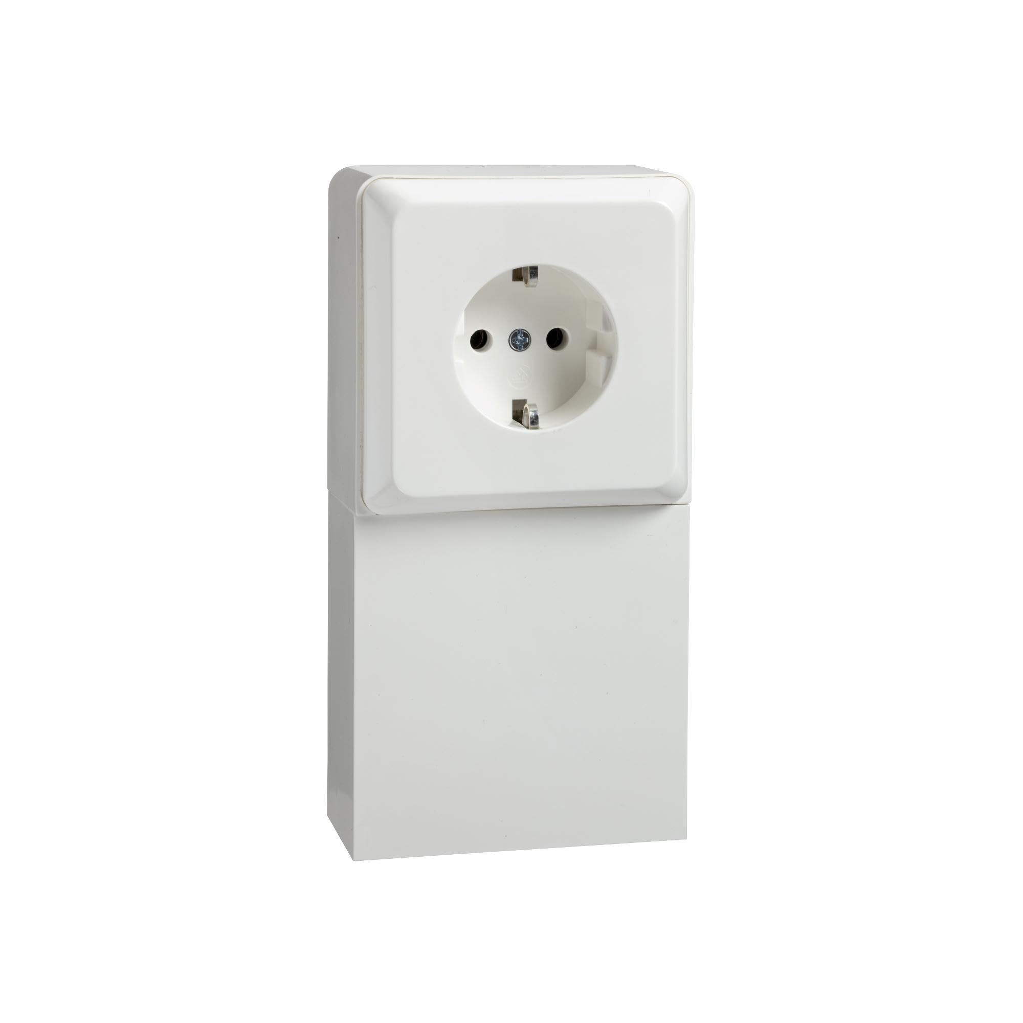 Schneider Electric Elso 505404 Socket in Device Carrier 1-Way 16A Renovation, Plug-In Terminal, Protective Contact Socket, Pure White, Made in Germany