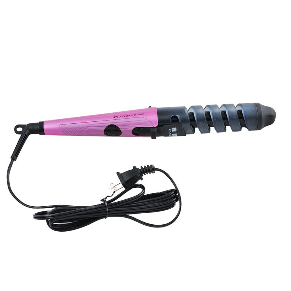 Pevor Ceramic Spiral Curling Iron Hair Curler Wand Iron Hair Curler Professional Curling Iron Perfect Style Solutions Christmas Gift (Purple)