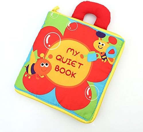 SOFT BOOK for BABIES Fabric Activity Crinkle Cloth Books,Rustle Sound Infant Educational Stroller Rattle Toys For Newborn Baby 0-12 month Interactive Shower Gifts Boy Girl