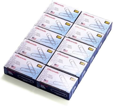 Officemate Giant Paper Clip, Pack of 10 Boxes, 100 Clips Each (1,000 Clips Total) (99914) (Pack of 10) Image