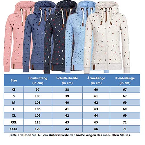 Newbestyle Jas dames sweatjack hoodie sweatshirt bovenstuk dames pullover capuchon pullover met ritssluiting - Image 3