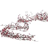 Factory Direct Craft 10 feet of Flexible Artificial Red Berry Garland for Christmas Holiday Decorations - Weatherproof Vinyl Garland - Use Indoors or Outdoors