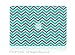 TOP CASE Chevron Series Gray Insert Hot Blue/Turquoise Rubberized Hard Case Compatible Older Generation MacBook Air 13