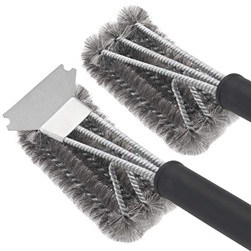 grilljoy Grill Brush and Scraper - Extra Replacement Head - 20.5" Safe Wire Bristles Stainless Steel Barbecue Cleaning Brush for Weber Gas/Charcoal Grilling Grates- Perfect BBQ Cleaner Accessories.