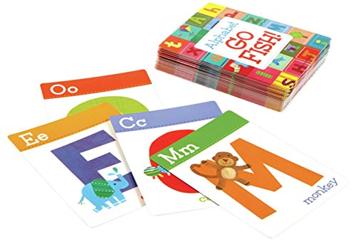 Peaceable Kingdom Alphabet Go Fish Letter Matching Card Game - 52 Cards with Box