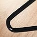 Utopia Home Slack Pant Hangers - Pack of 20 - Trouser Hangers - Open-Ended Metal Easy Slide Pants Hanger - Organizer - Chrome and Black Friction