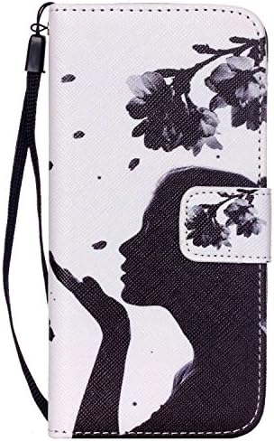 HUANZHAN Stand Feature Wallet Type Flip Folio Cover,Mobile Phone Wallet Case Cell Phone Cover for iphone 6Plus/6S Plus (Kiss)