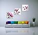 Cao Gen Decor Art-AH40244 Pink Flower 3 Panels Print Canvas Framed Wall Art