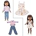 ZWSISU 10PCS Doll Clothes fits 14 inch 14.5inch Doll American Girl Wellie Wishers Dolls