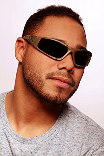 "Camo Spex" Polarized Camouflage Sports Goggles for Active Men and Women (Dark Green w/ Smoke)