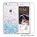 Maxdara iPhone 6/6s/7/8 Case, [4.7 inch Screen Protector] Black Glitter Liquid Sparkle Protective Bumper Case Floating Bling Pretty Quicksand for Girls Children for iPhone 6/6s/7/8 (Blue)
