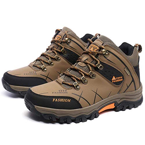 F1rst Rate Men Hiking Boots High Top Trekking Shoes Non Slip Outdoor Climbing Sneakers