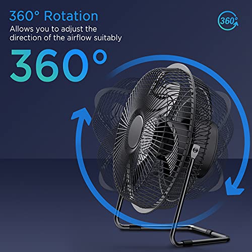 EasyAcc Battery Powered Fan, 9 Inch USB Desk Fan 5200 Capacity 16 Hours Powerful Airflow Portable Fan Wood Stove Fan 4 Speeds Cooling Silent Fireplace Fan for Home Office Outdoor Tent Camping - Image 7
