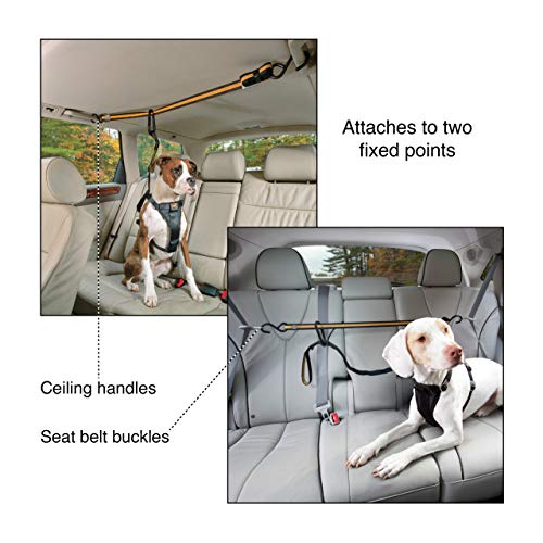 Kurgo Auto Zipline for Dogs, Adjustable Dog Safety Belt Leash, Pet Seat