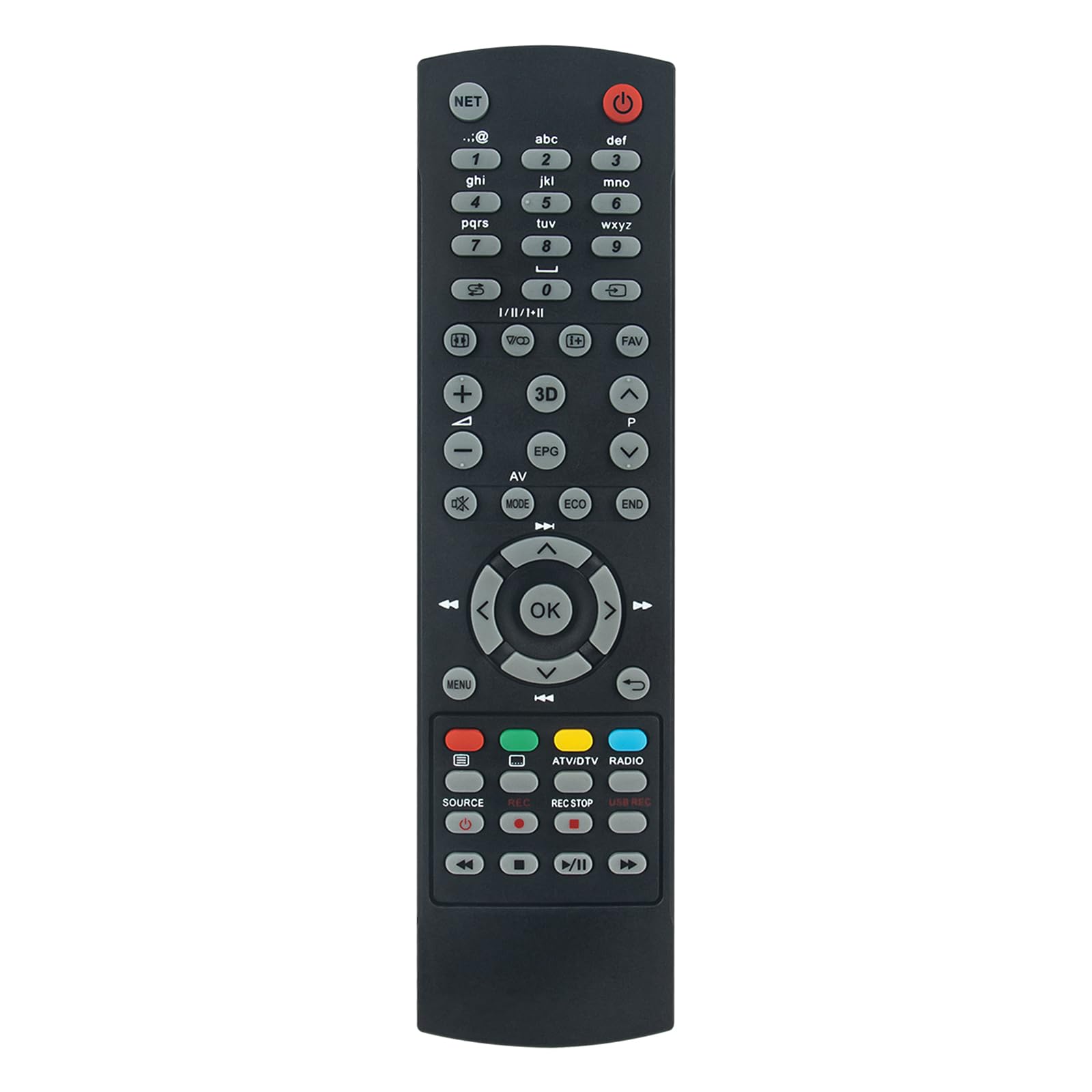 GB067WJSA VINABTY Replace Remote Control Fit for Sharp TV LC-39LE650V,LC-60LE652E,LC39LE650E,LC50LU651E,LC60LE651K