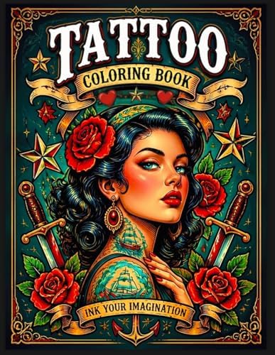 Coloring Book Tatto Old School: 50 Ship Tattoos, Anchor Tattoos