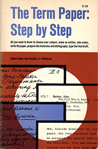THE TERM PAPER: STEP BY STEP 0385050666 Book Cover