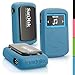 iGadgitz U4294 Silicone Gel Skin Cover Case Compatible with Sandisk Sansa Clip Jam MP3 SDMX26-008G (2015) - Blue