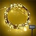 INST [2 PCS] Solar Energy Powered LED Fairy String Lights Waterproof Starry 200 LED 67ft Copper Wire Ambiance Lighting for Outdoor Landscape Patio Garden Bedroom,Party,Wedding (Warm White)
