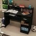South Shore Small Desk - Great Writing Desk for Your Child - The Computer Desk Is Great for Your Kid's Bedroom or Any Small Area - Place a Laptop in This Study Table - 5 Years Warranty! (Black)