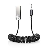 GLOBELEC Aux to Bluetooth 5.3 Adapter,USB-3.5mm Aux